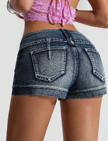 Pantaloni scurti SHEIN, albastru
