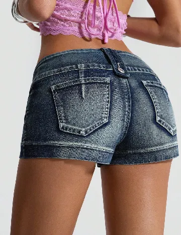 Pantaloni scurti SHEIN, albastru