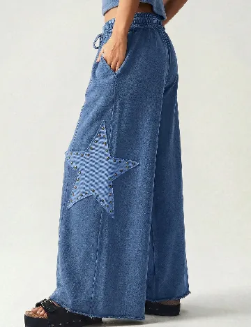 Pantaloni SHEIN, albastru