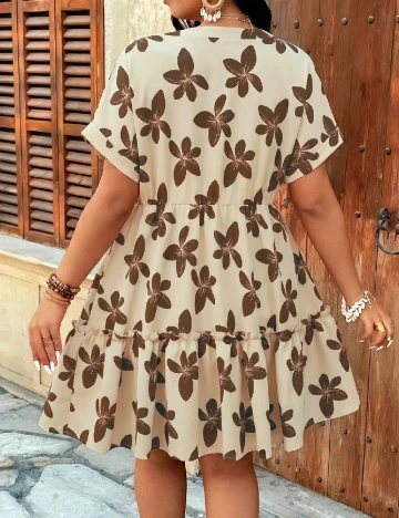 Rochie scurta SHEIN CURVE, crem