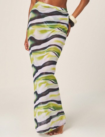 Fusta de plaja Missguided, mix culori