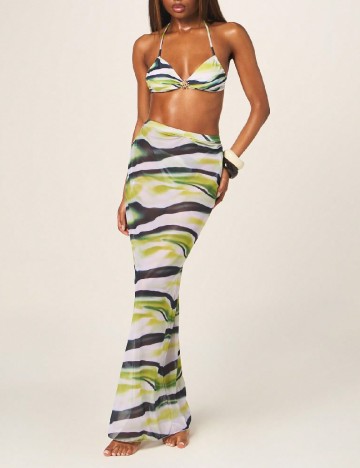 Fusta de plaja Missguided, mix culori