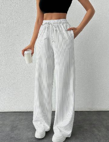 Pantaloni SHEIN, alb