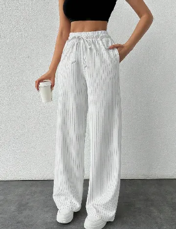 Pantaloni SHEIN, alb
