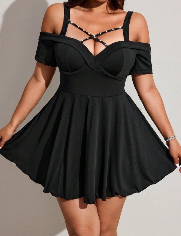 Rochie scurta SHEIN CURVE, negru