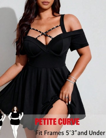 Rochie scurta SHEIN CURVE, negru