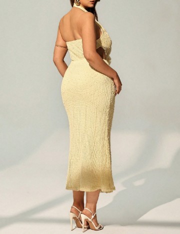 Rochie lunga SHEIN CURVE, galben