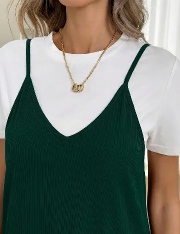 Compleu SHEIN, verde/alb