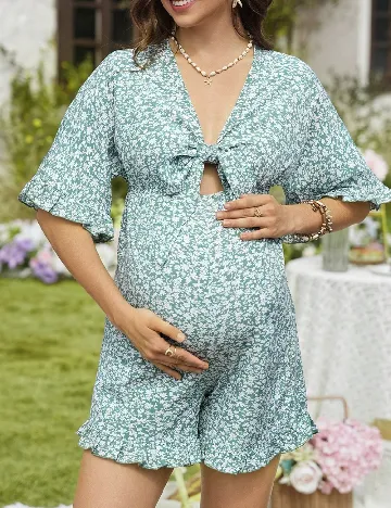 Salopeta SHEIN Maternity, verde