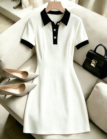 Rochie scurta SHEIN, alb