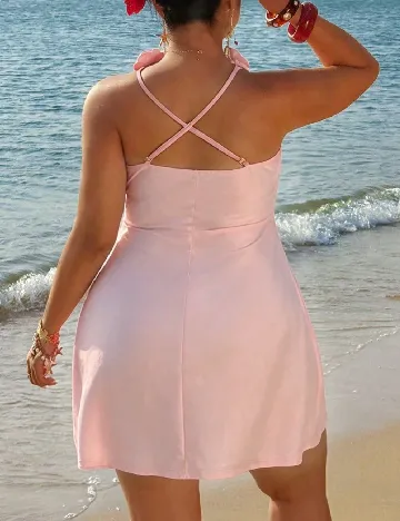Rochie scurta SHEIN CURVE, roz