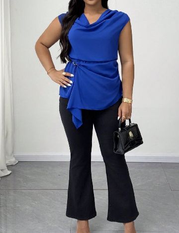 Bluza SHEIN CURVE, albastru
