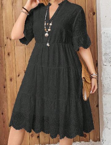 Rochie medie SHEIN CURVE, negru