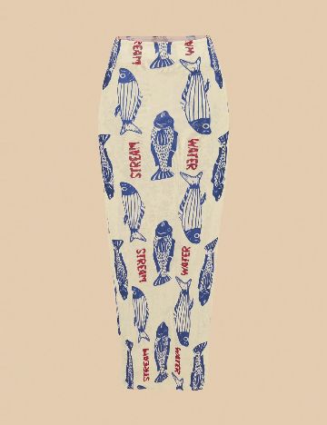 Costum de baie SHEIN, crem/albastru