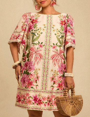 Rochie scurta SHEIN CURVE, floral print