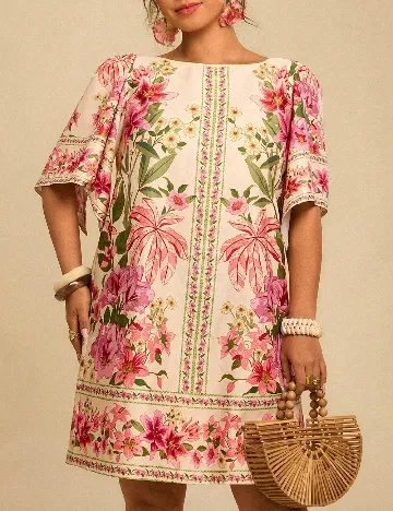Rochie scurta SHEIN CURVE, floral print