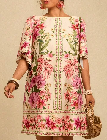 Rochie scurta SHEIN CURVE, floral print