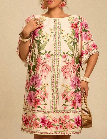 Rochie scurta SHEIN CURVE, floral print