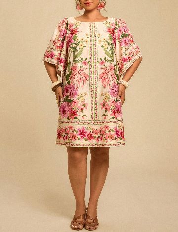 Rochie scurta SHEIN CURVE, floral print