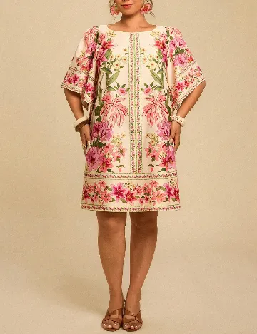 Rochie scurta SHEIN CURVE, floral print