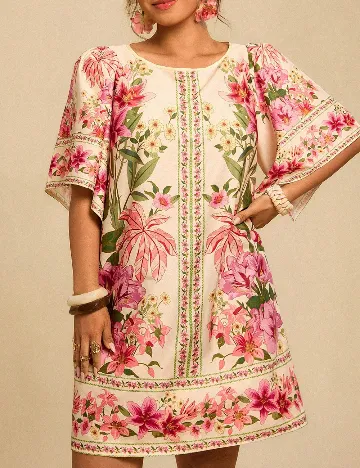 Rochie scurta SHEIN CURVE, floral print