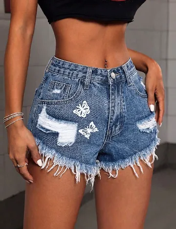 Pantaloni scurti SHEIN, albastru