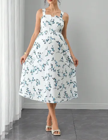 Rochie medie SHEIN Maternity, alb