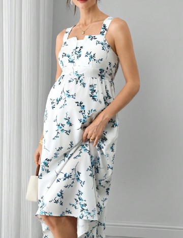 Rochie medie SHEIN Maternity, alb