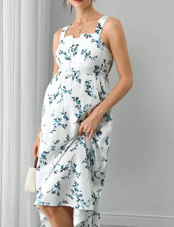 Rochie medie SHEIN Maternity, alb
