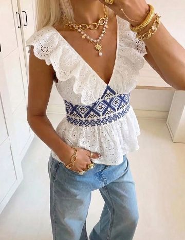 Bluza SHEIN, alb