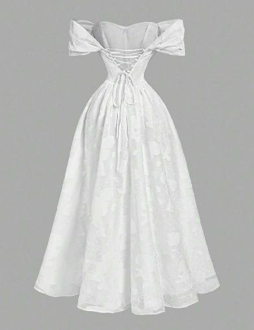 Rochie lunga SHEIN CURVE, alb