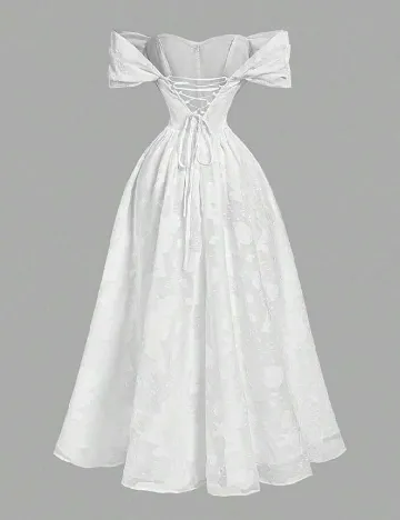 Rochie lunga SHEIN CURVE, alb