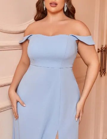 Rochie lunga SHEIN CURVE, albastru deschis