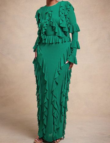 Rochie lunga SHEIN, verde
