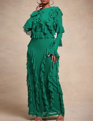 Rochie lunga SHEIN, verde
