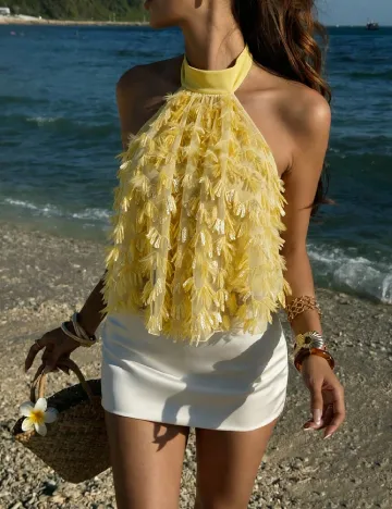Top SHEIN, galben