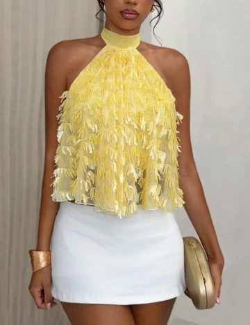Top SHEIN, galben