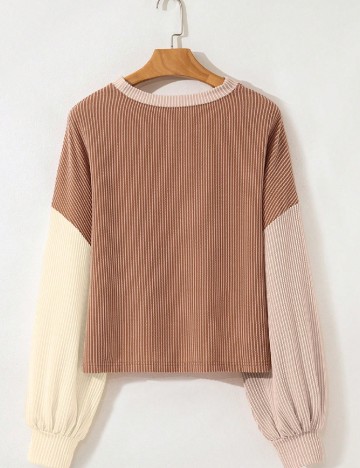 Bluza SHEIN, maro/crem