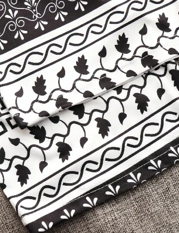 Pijama SHEIN, negru/alb