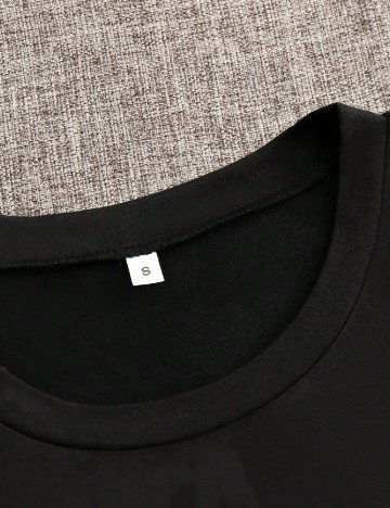 Pijama SHEIN, negru/alb