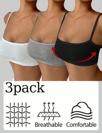 Set topuri 3 bucati SHEIN, mix culori
