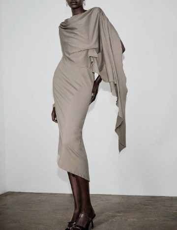 Rochie medie SHEIN, maro
