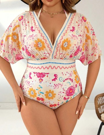 Costum de baie SHEIN CURVE, crem
