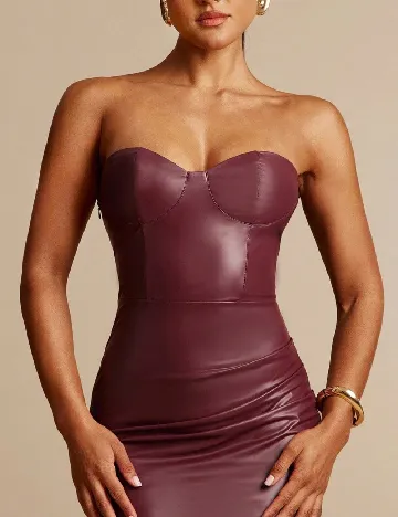 Rochie lunga Silquee, visiniu