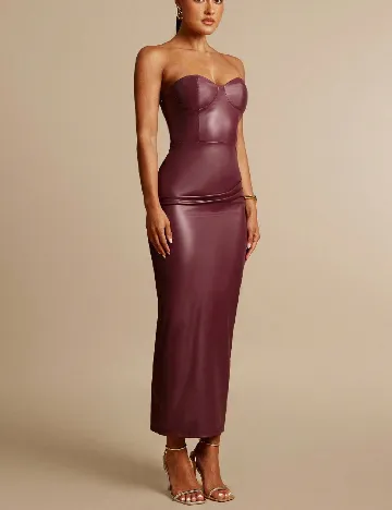 Rochie lunga Silquee, visiniu