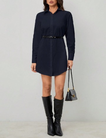 Rochie scurta SHEIN, bleumarin inchis