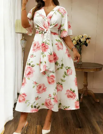 Rochie lunga SHEIN CURVE, alb