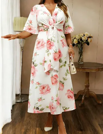 Rochie lunga SHEIN CURVE, alb