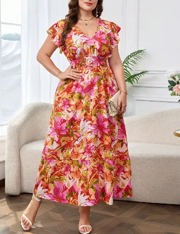 Rochie lunga SHEIN CURVE, mix culori
