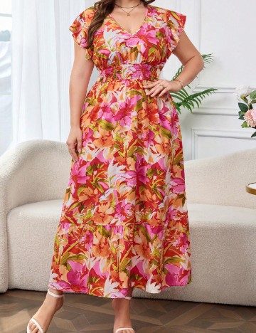 Rochie lunga SHEIN CURVE, mix culori